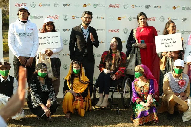 Coca-Cola and partners at the plastic road launch