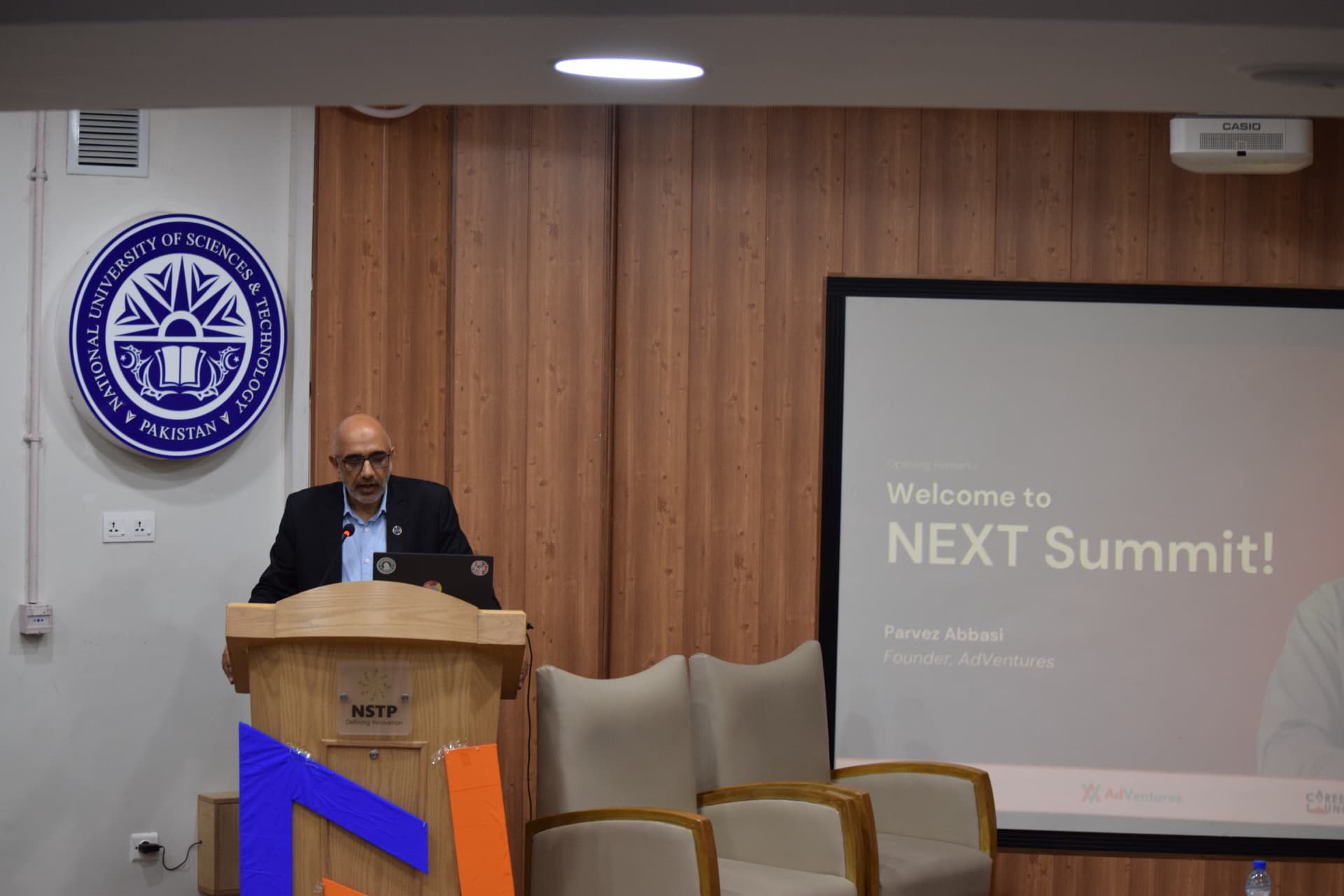 Parvez Abbasi welcoming attendees at NEXT Summit